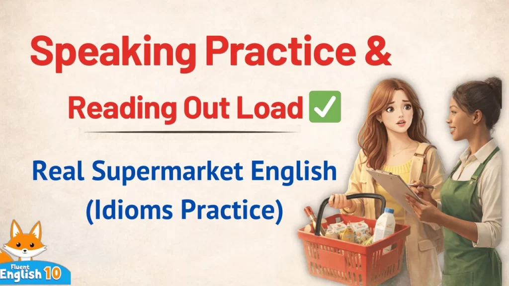 4-Real Supermarket English (Idioms Practice)- Practice Speaking & Reading Out Loud ✅